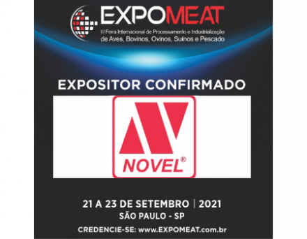 EXPOMEAT 2021 - lll Feira Internacional da Indústria de Processamento de Proteína Animal e Vegetal Plásticos Novel amplia portifólio e lança embalagens com proteção antimicrobiana As...